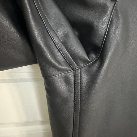 Ever New Black Faux Leather Straight Leg Pants - Picture 5 of 5